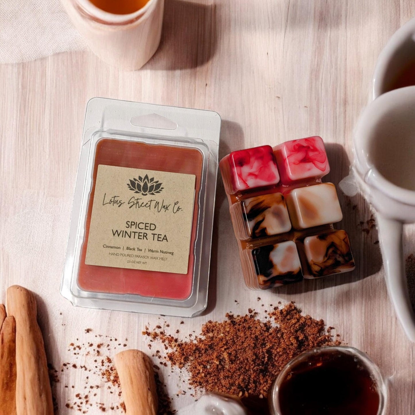 Spiced Winter Tea Wax Melt, Peppermint Cinnamon Clove