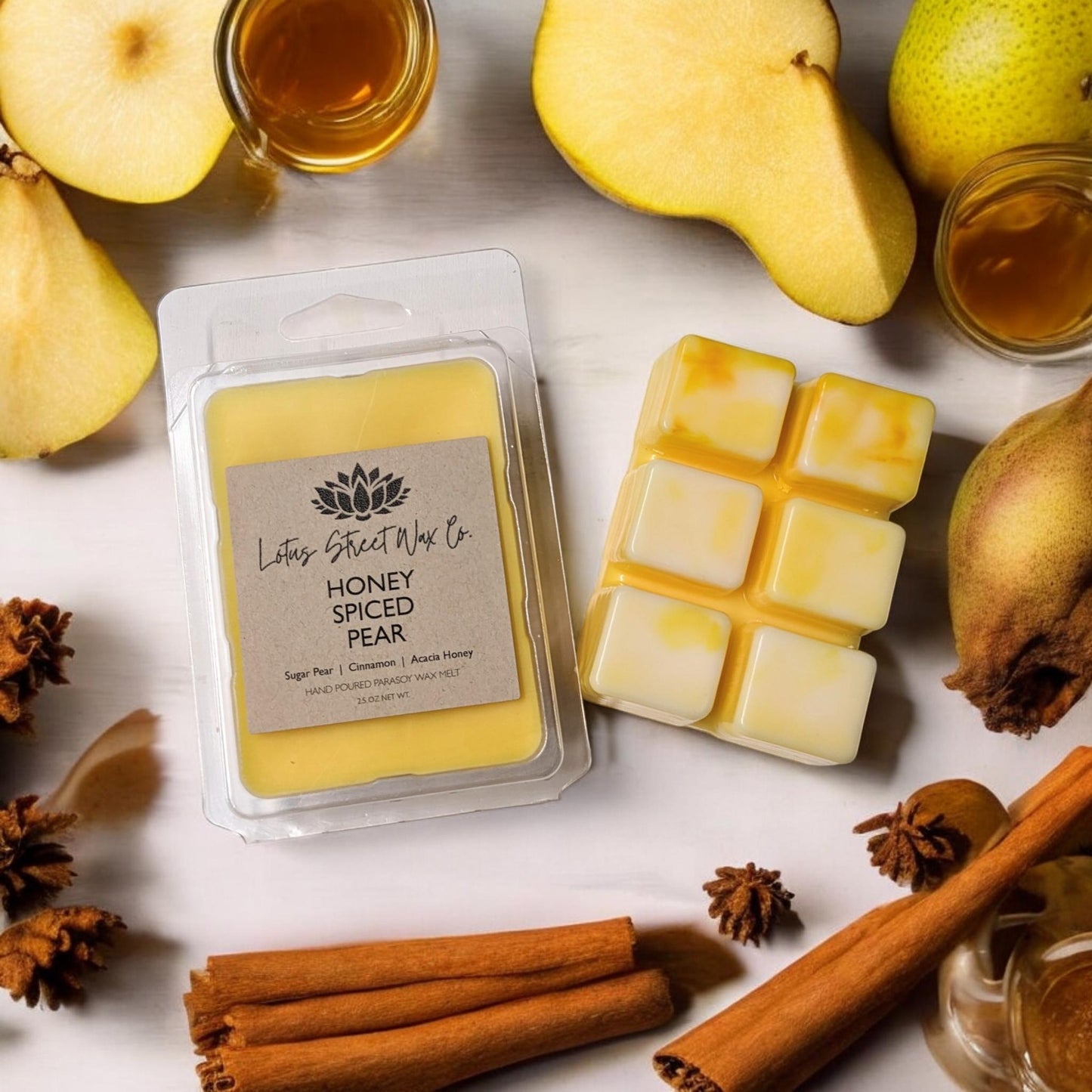 Honey Spiced Pear Wax Melt, Cinnamon & Nutmeg