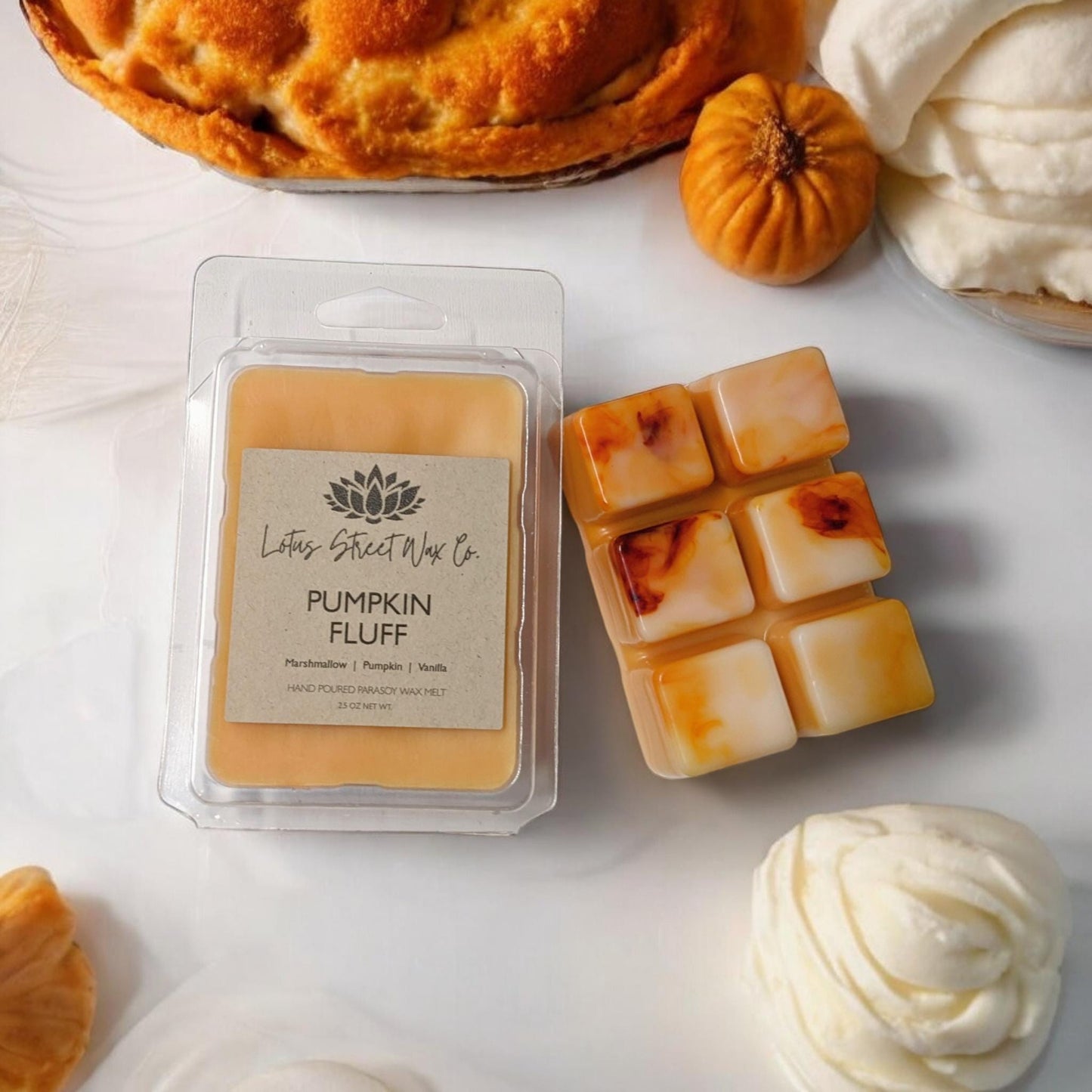 Pumpkin Fluff Wax Melt, Marshmallow & Vanilla Scent
