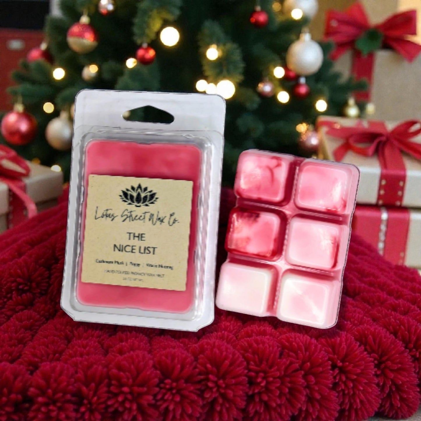 The Nice List Wax Melt, Cashmere Amber Scent