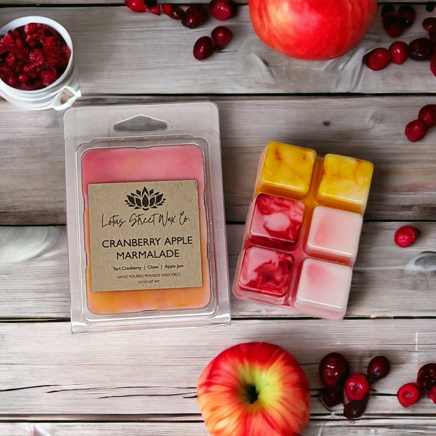 Cranberry Apple Marmalade Wax Melt, Phthalate Free, Vegan Friendly