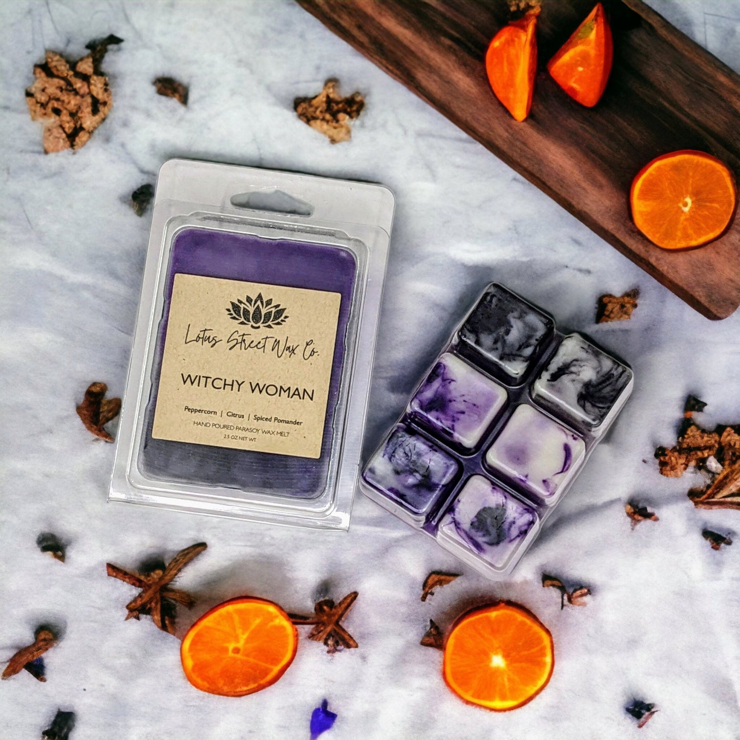 Witchy Woman Wax Melt, Spiced Orange Pomander Scent
