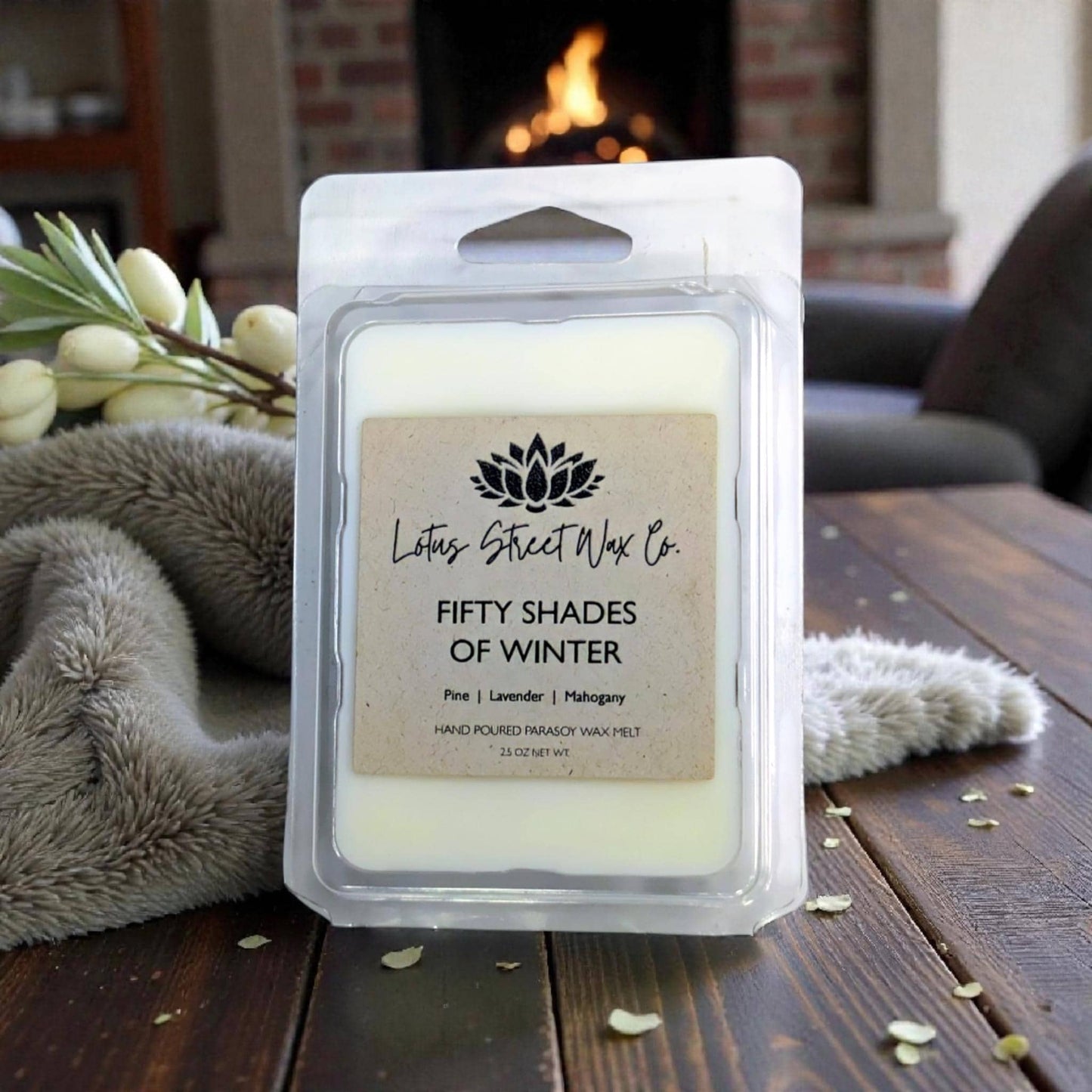 Fifty Shades of Winter Wax Melt, Pine, Lavender, Mahogany