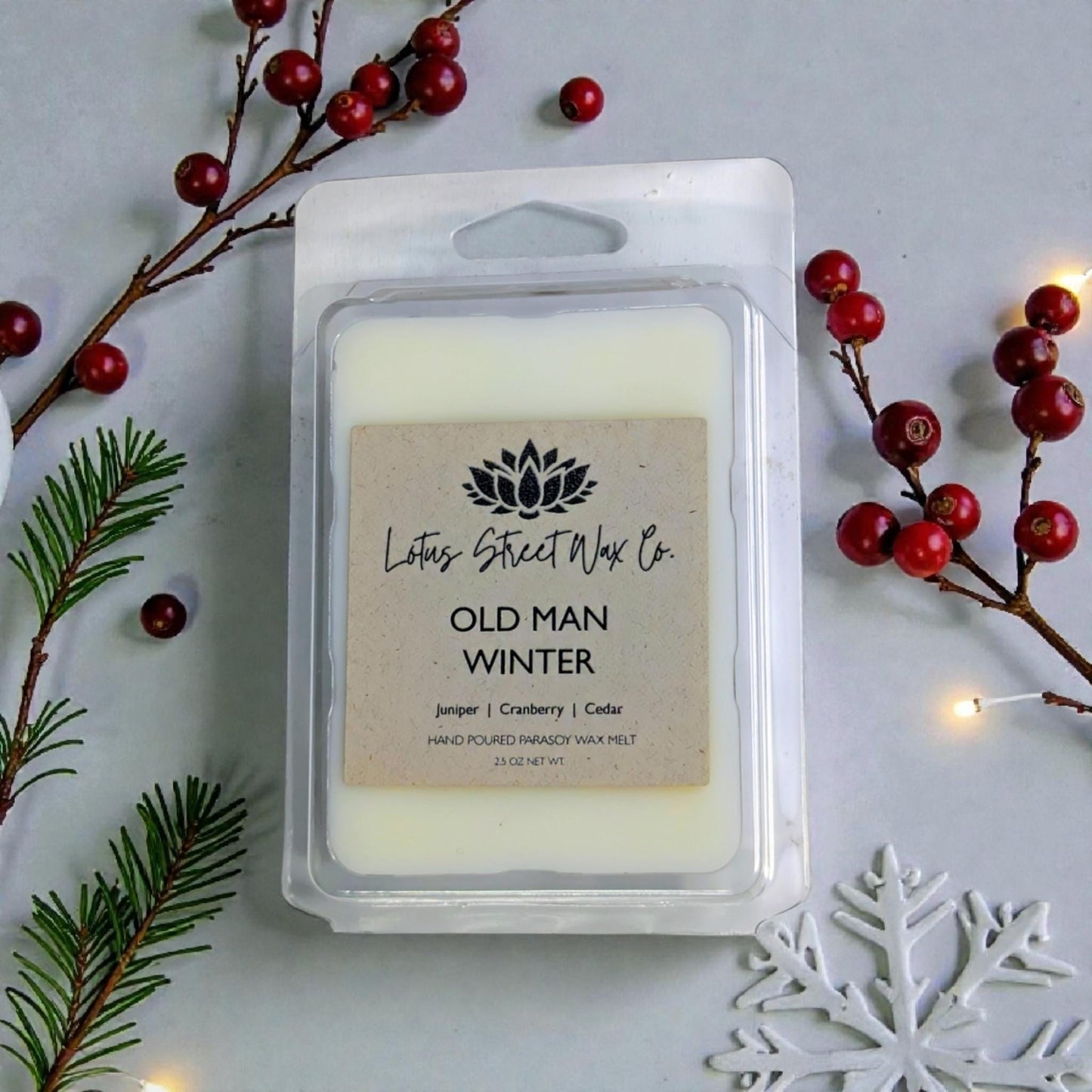 Old Man Winter Wax Melt, Juniper, Cranberry, Cedar