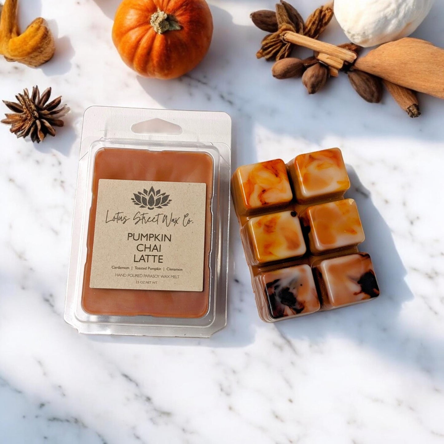 Pumpkin Chai Latte Wax Melt, Spicy Autumn Scent